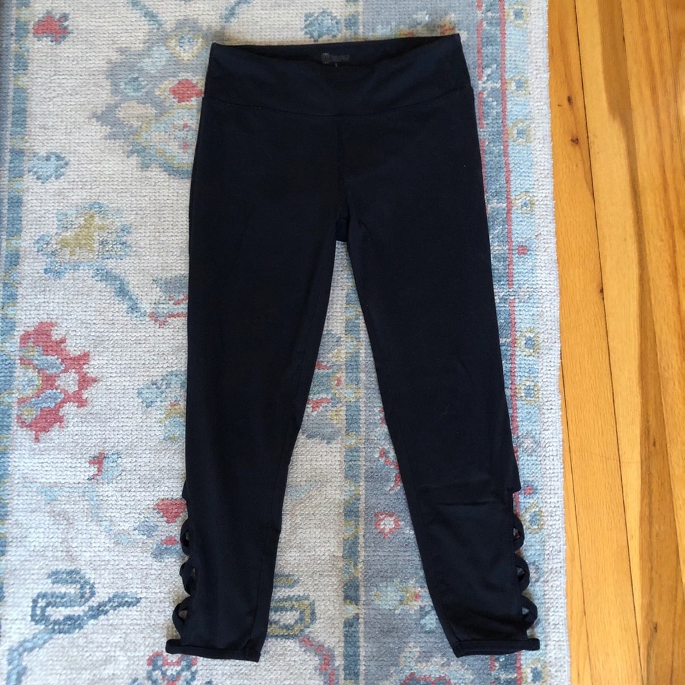 Black Laced Leg Leggings